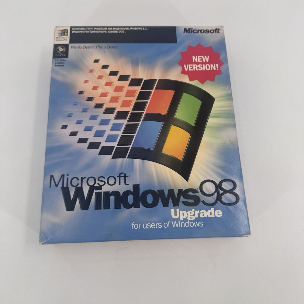 Microsoft Plus! 98 Companion For Windows 98 CD-ROM With Original Box